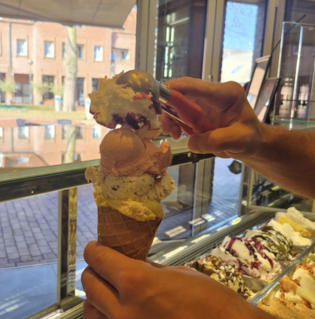 Handgemachte Eiswaffel